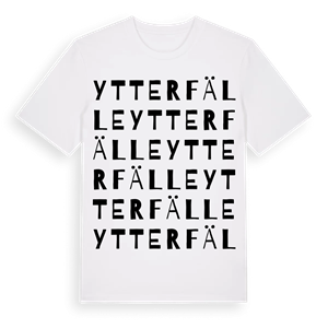 Ytterfälle ordlek t-shirt – ekologisk bomull t-shirt från Pinshirt