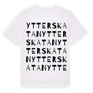 Ytterskatan ordlek t-shirt – ekologisk bomull t-shirt från Pinshirt