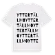 White t-shirt med Yttertällmo ordlek t-shirt