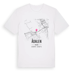 Ådalen karta t-shirt – ekologisk bomull t-shirt från Pinshirt