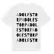 White t-shirt med Adolfstorp ordlek t-shirt