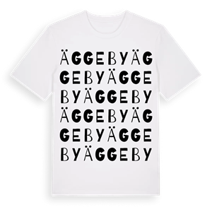 Äggeby ordlek t-shirt – ekologisk bomull t-shirt från Pinshirt
