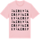 Pink Cotton t-shirt med Åkerby ordlek t-shirt