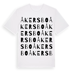 Åkersbo ordlek t-shirt – ekologisk bomull t-shirt från Pinshirt