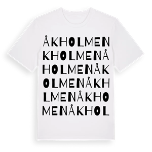 Åkholmen ordlek t-shirt – ekologisk bomull t-shirt från Pinshirt