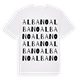 White t-shirt med Albano ordlek t-shirt