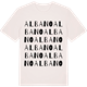 Vintage White t-shirt med Albano ordlek t-shirt