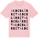 Pink Cotton t-shirt med Alderkärret ordlek t-shirt