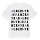 White t-shirt med Aldermyran ordlek t-shirt