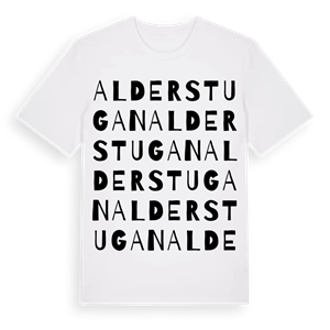 Alderstugan ordlek t-shirt – ekologisk bomull t-shirt från Pinshirt
