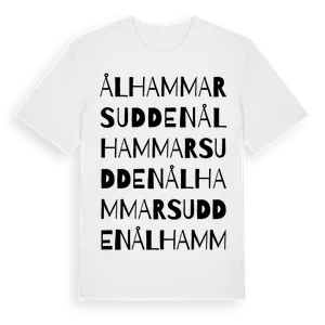 Ålhammarsudden ordlek t-shirt – ekologisk bomull t-shirt från Pinshirt