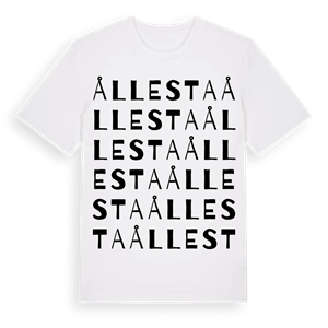 Ållesta ordlek t-shirt – ekologisk bomull t-shirt från Pinshirt