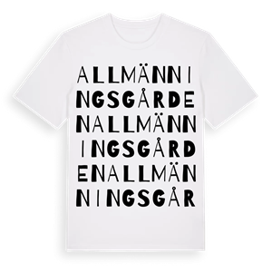 Allmänningsgården ordlek t-shirt – ekologisk bomull t-shirt från Pinshirt