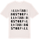 Vintage White t-shirt med Allmänningstorp ordlek t-shirt
