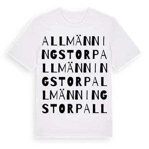 Allmänningstorp ordlek t-shirt – ekologisk bomull t-shirt från Pinshirt