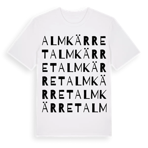 Almkärret ordlek t-shirt – ekologisk bomull t-shirt från Pinshirt