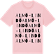 Pink Cotton t-shirt med Almö-Lindö ordlek t-shirt