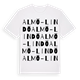 White t-shirt med Almö-Lindö ordlek t-shirt