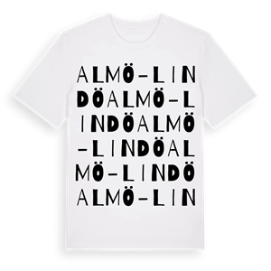 Almö-Lindö ordlek t-shirt – ekologisk bomull t-shirt från Pinshirt