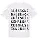 White t-shirt med Ålsbäcken ordlek t-shirt