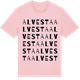 Pink Cotton t-shirt med Alvesta ordlek t-shirt