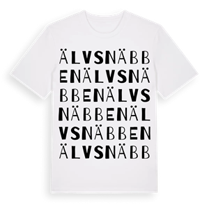 Älvsnäbben ordlek t-shirt – ekologisk bomull t-shirt från Pinshirt