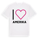 White t-shirt med Jag älskar Amerika t-shirt stort tryck