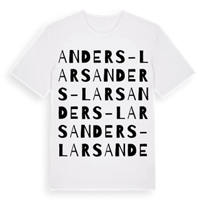 Anders-Lars ordlek t-shirt – ekologisk bomull t-shirt från Pinshirt