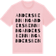 Pink Cotton t-shirt med Andersbenning ordlek t-shirt