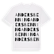 White t-shirt med Andersbenning ordlek t-shirt