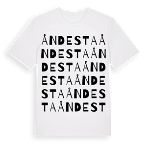 Åndesta ordlek t-shirt – ekologisk bomull t-shirt från Pinshirt