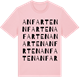 Pink Cotton t-shirt med Anfarten ordlek t-shirt