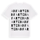 White t-shirt med Anfarten ordlek t-shirt