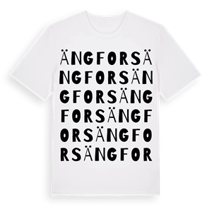 Ängfors ordlek t-shirt – ekologisk bomull t-shirt från Pinshirt