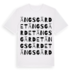 Ängsgärdet ordlek t-shirt – ekologisk bomull t-shirt från Pinshirt