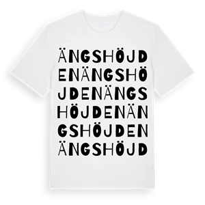 Ängshöjden ordlek t-shirt – ekologisk bomull t-shirt från Pinshirt