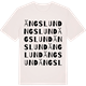 Vintage White t-shirt med Ängslund ordlek t-shirt