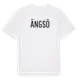 White t-shirt med Ängsö i Sverige t-shirt