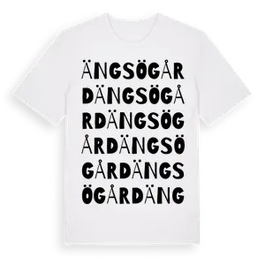 Ängsögård ordlek t-shirt – ekologisk bomull t-shirt från Pinshirt