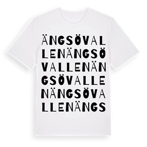 Ängsövallen ordlek t-shirt – ekologisk bomull t-shirt från Pinshirt