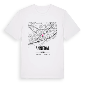 Annedal karta t-shirt – ekologisk bomull t-shirt från Pinshirt