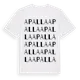 White t-shirt med Apalla ordlek t-shirt