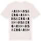 Vintage White t-shirt med Arbmansberg ordlek t-shirt