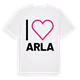 White t-shirt med Jag älskar Arla t-shirt stort tryck