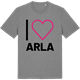 Mid Heather Gray t-shirt med Jag älskar Arla t-shirt stort tryck