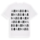 White t-shirt med Armanbo ordlek t-shirt