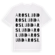 White t-shirt med Aroslund ordlek t-shirt