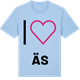Blue Soul t-shirt med Jag älskar Äs t-shirt stort tryck