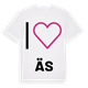 Jag älskar Äs t-shirt stort tryck