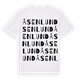 White t-shirt med Åsenlund ordlek t-shirt